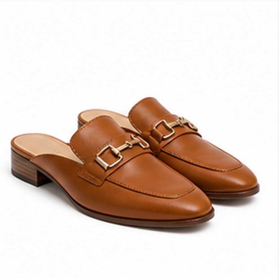Cocoa Leather Mules