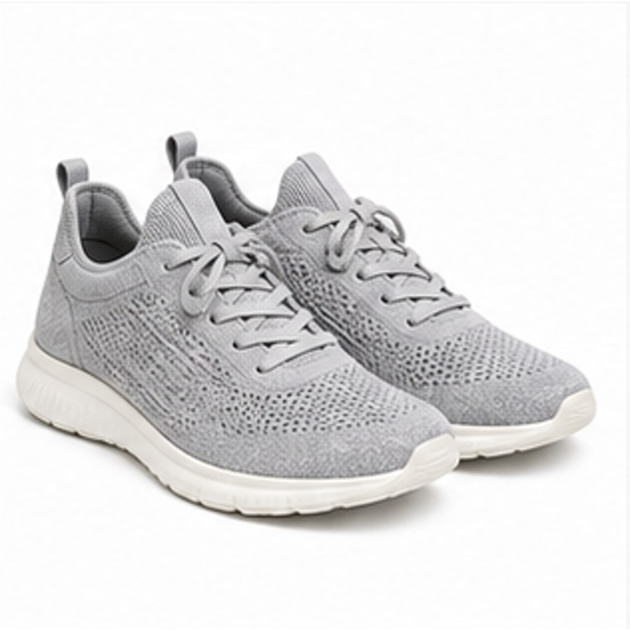 Navy Knit Trainers